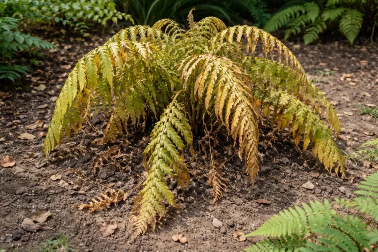 how to recover ferns that are wilting visibly in real garden soil