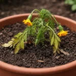 how to recover marigolds from transplant with weak seedlings in garden soil
