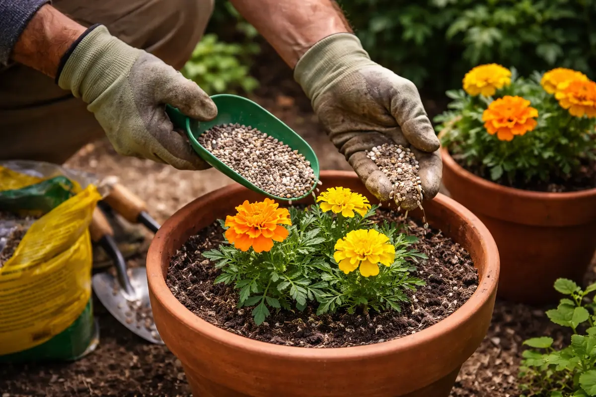 how to recover marigolds from transplant shock feed marigolds with nutrient-rich fertilizer