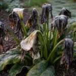 how to revive drooping calla lilies with cold-damaged leaves in the garden