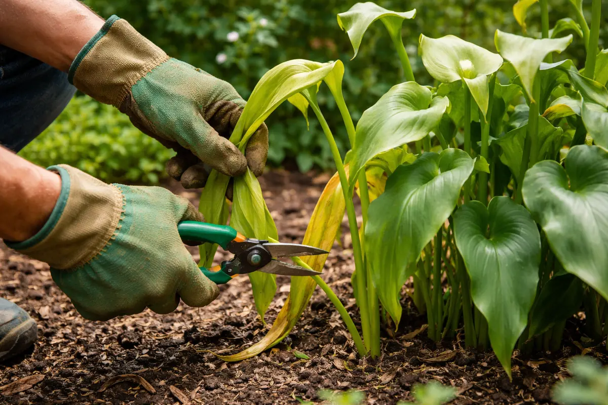 how to revive drooping calla lilies trim drooping calla lily leaves now