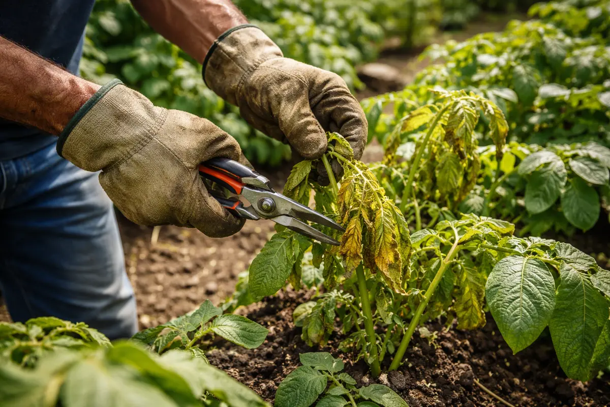 how to revive wilting potatoes after overwatering trim wilting potato leaves immediately