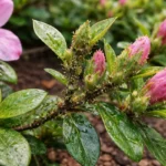 how to stop aphids on azaleas with pest damage visible on leaves