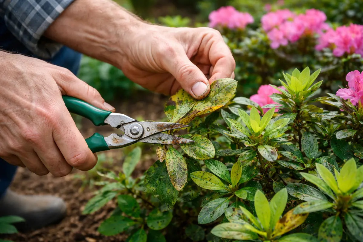 how to stop aphids on azaleas trim damaged azalea leaves for recovery