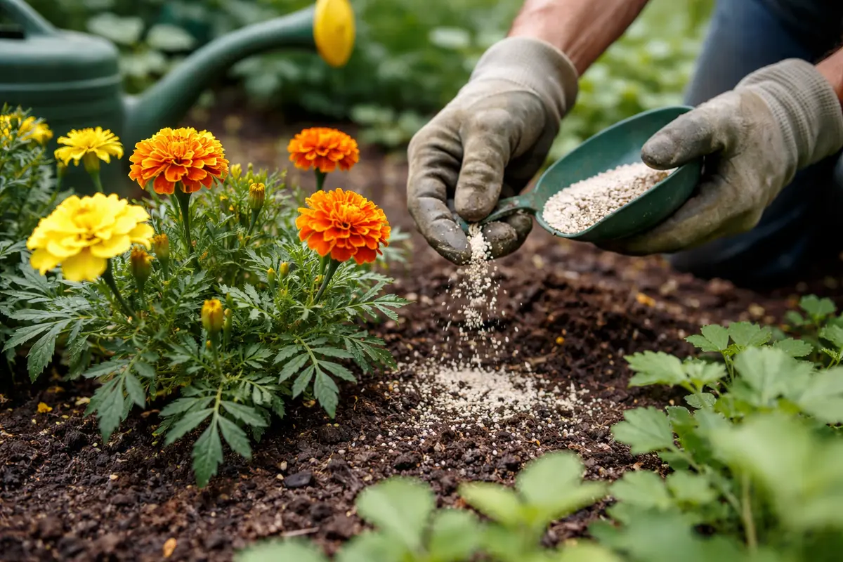 how to stop aphids on fertilize marigolds to aid recovery from pests