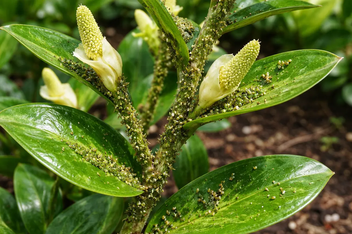 how to stop aphids on my with pest damage visible on leaves