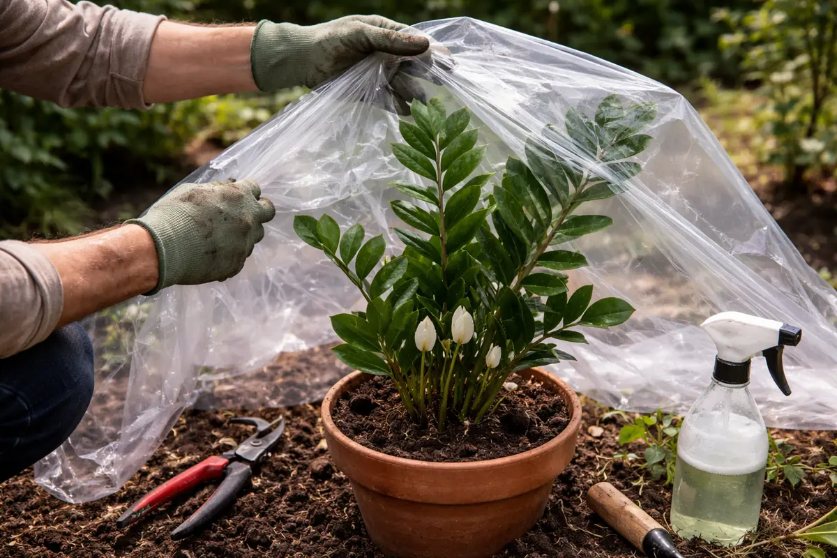 how to stop aphids on shield zz plant from high humidity exposure