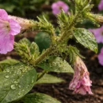 how to stop aphids on petunias with pest damage visible on leaves