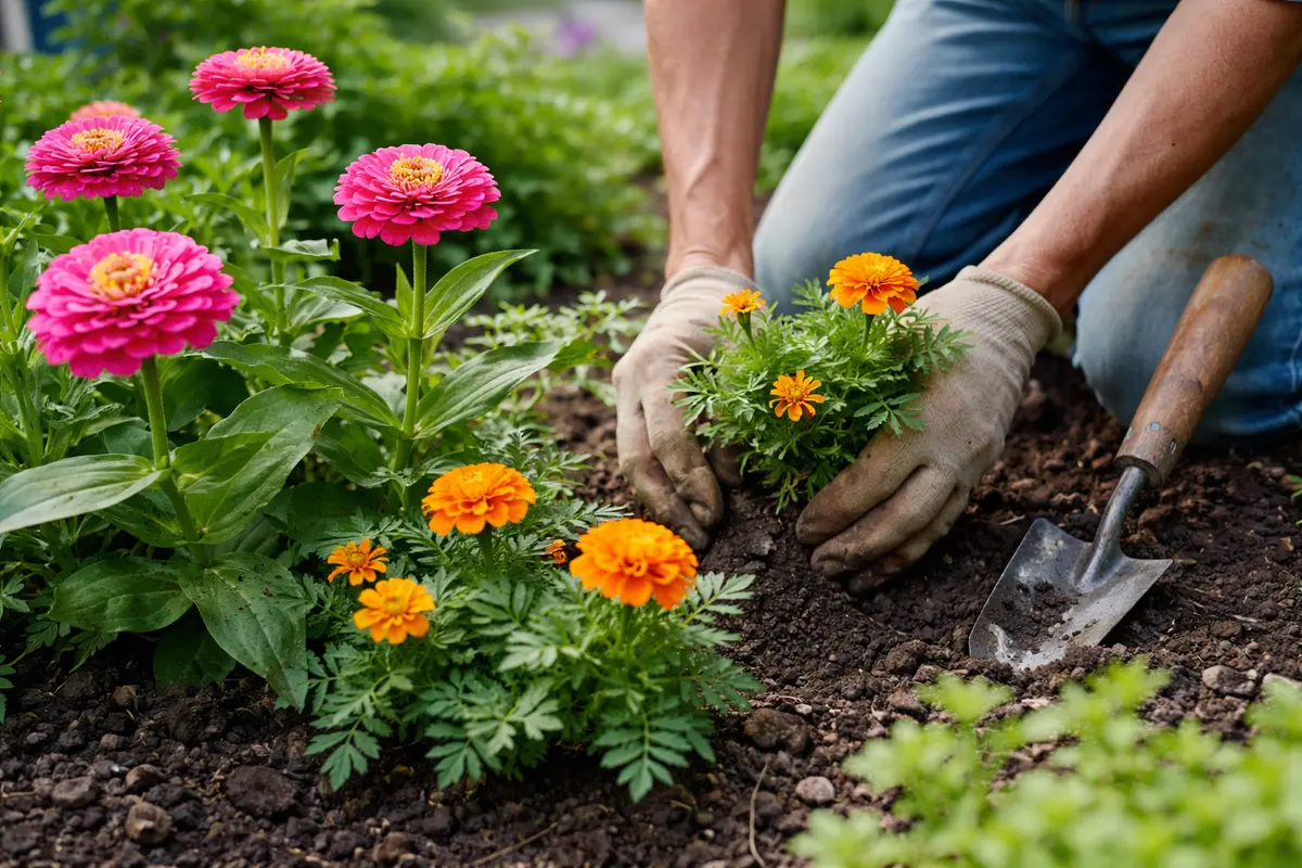 how to stop aphids shield zinnias with companion plants to deter aphids
