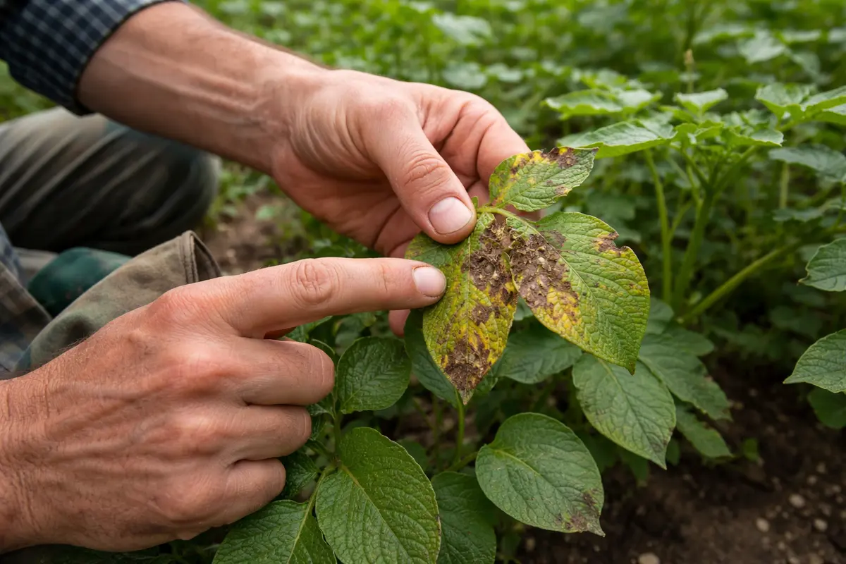 how to stop blight on potatoes confirm blight presence on potato foliage