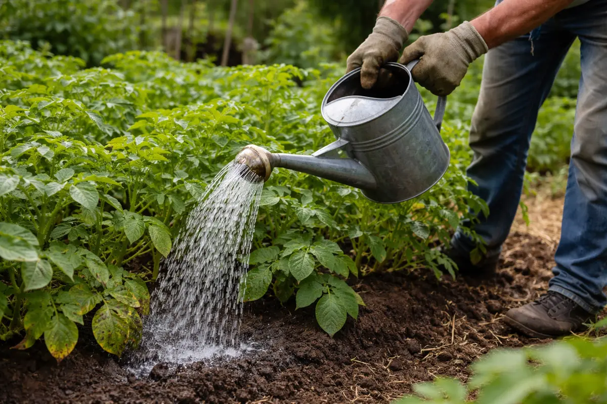 how to stop blight on potatoes water potatoes deeply to aid recovery