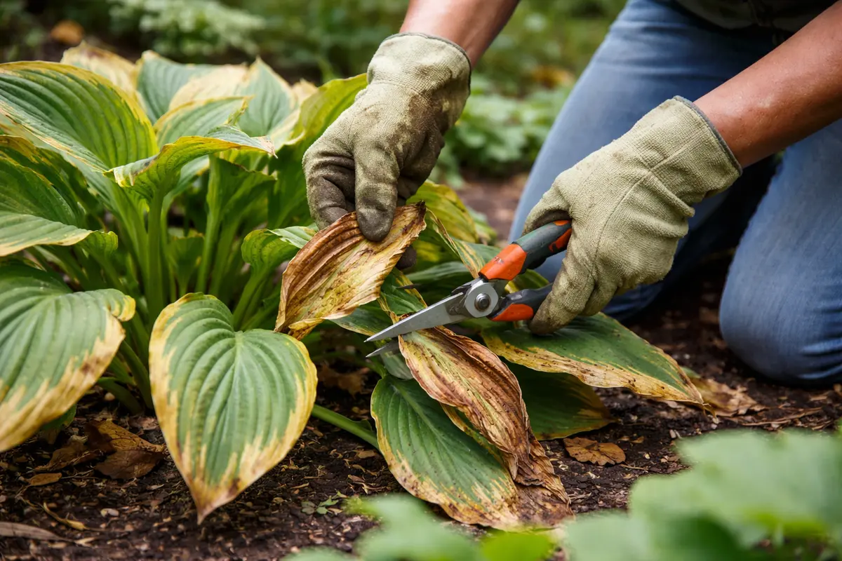 how to stop browning edges on hostas trim browning hosta leaves immediately