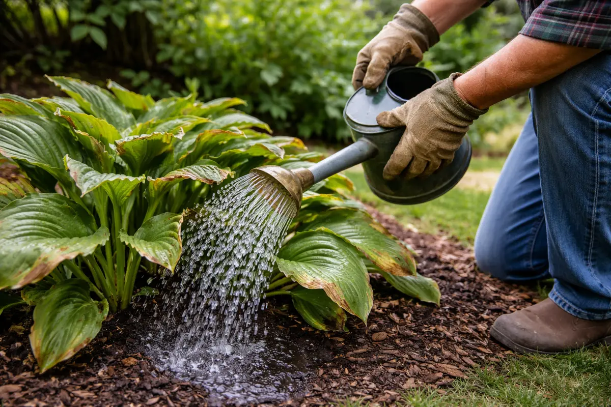 how to stop browning edges on hostas water deeply to revitalize hostas