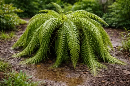 how to stop drooping ferns during wilting visibly in real garden soil