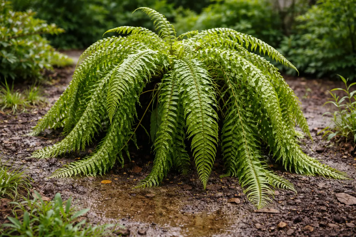how to stop drooping ferns during wilting visibly in real garden soil