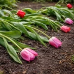 how to stop drooping tulips after wilting visibly in real garden soil