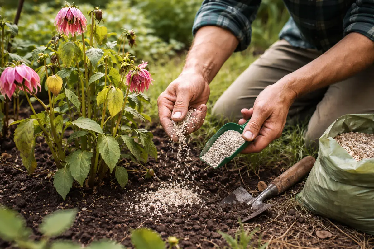 how to stop flower wilting on apply fertilizer to support dahlia recovery