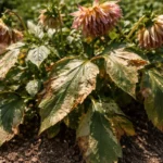how to stop flower wilting with scorched leaf edges in harsh sun