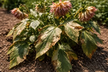 how to stop flower wilting with scorched leaf edges in harsh sun