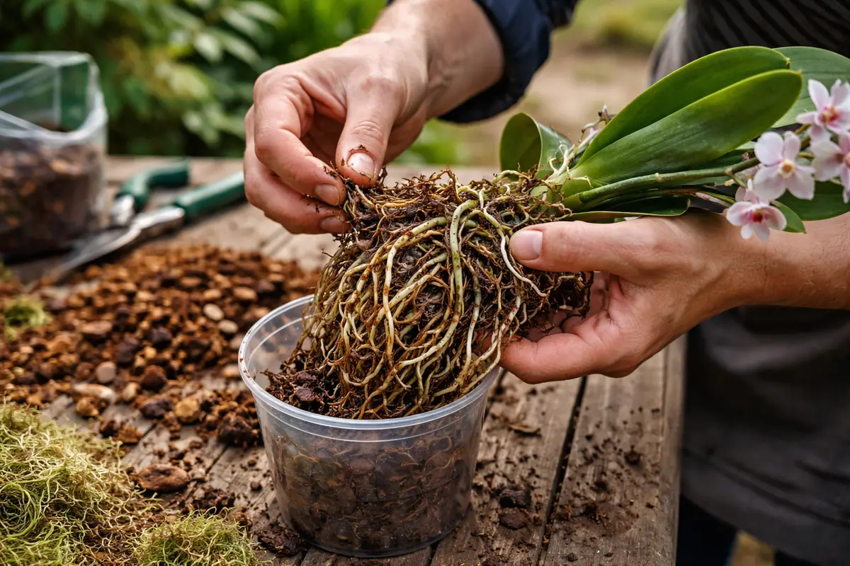 how to stop flowers dropping from check orchid roots for trauma immediately