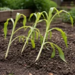 how to stop leggy growth in wilting visibly in real garden soil