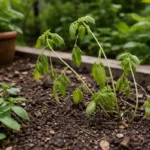 how to stop leggy growth in wilting visibly in real garden soil
