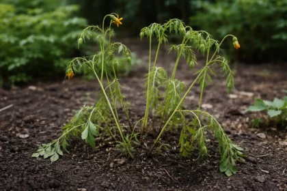 how to stop leggy growth in wilting visibly in real garden soil