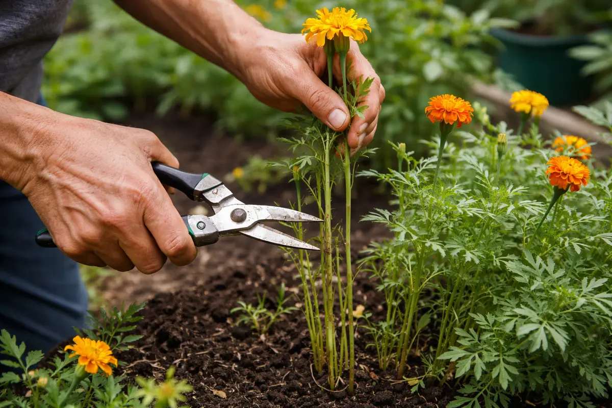 how to stop leggy growth in marigolds trim leggy marigold stems quickly