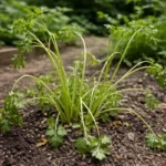 how to stop leggy growth in wilting visibly in real garden soil