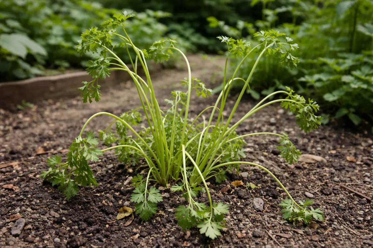 how to stop leggy growth in wilting visibly in real garden soil