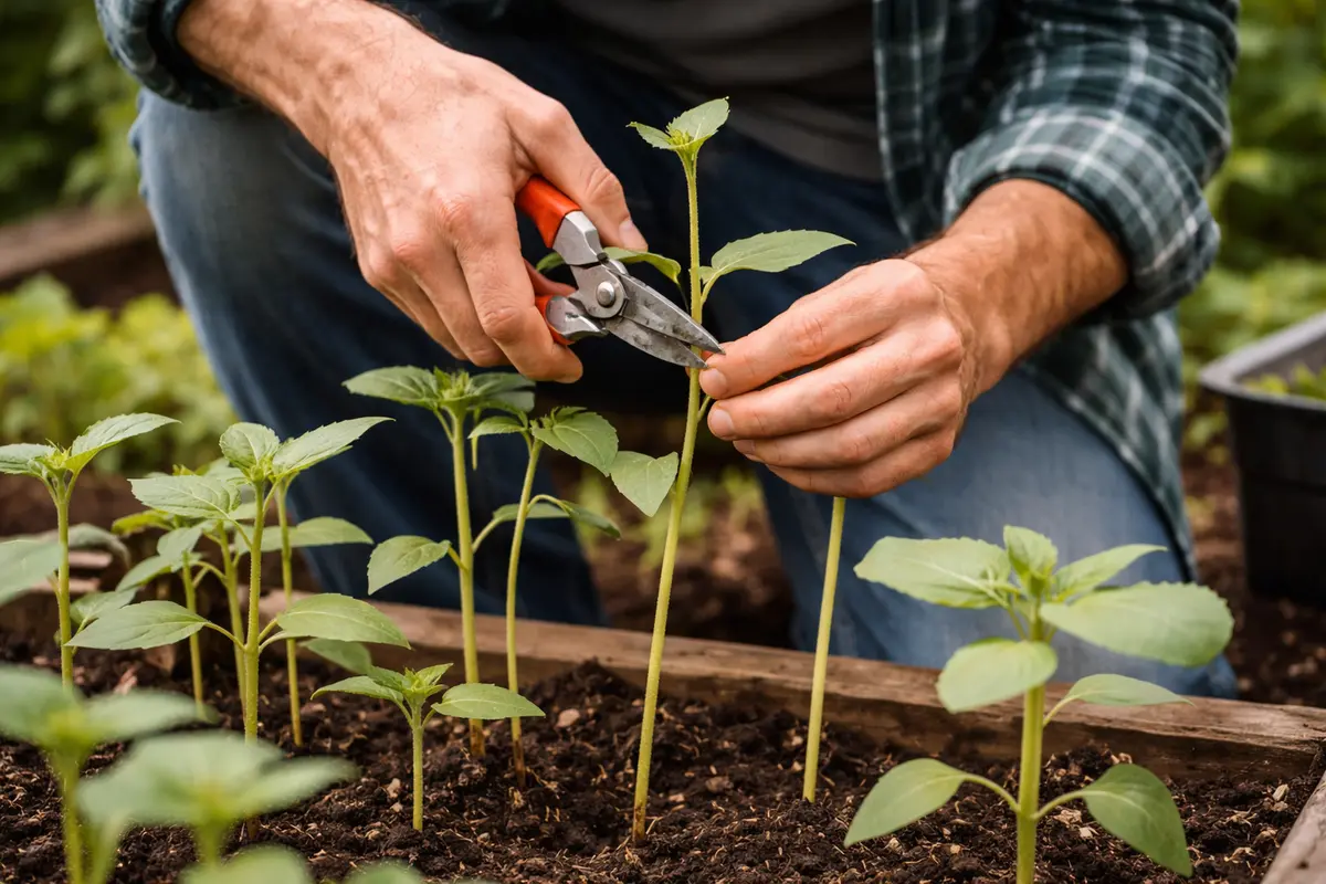 how to stop leggy growth in sunflowers prune stretched sunflower stems promptly