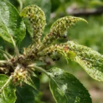 how to stop pests on apple with pest damage visible on leaves