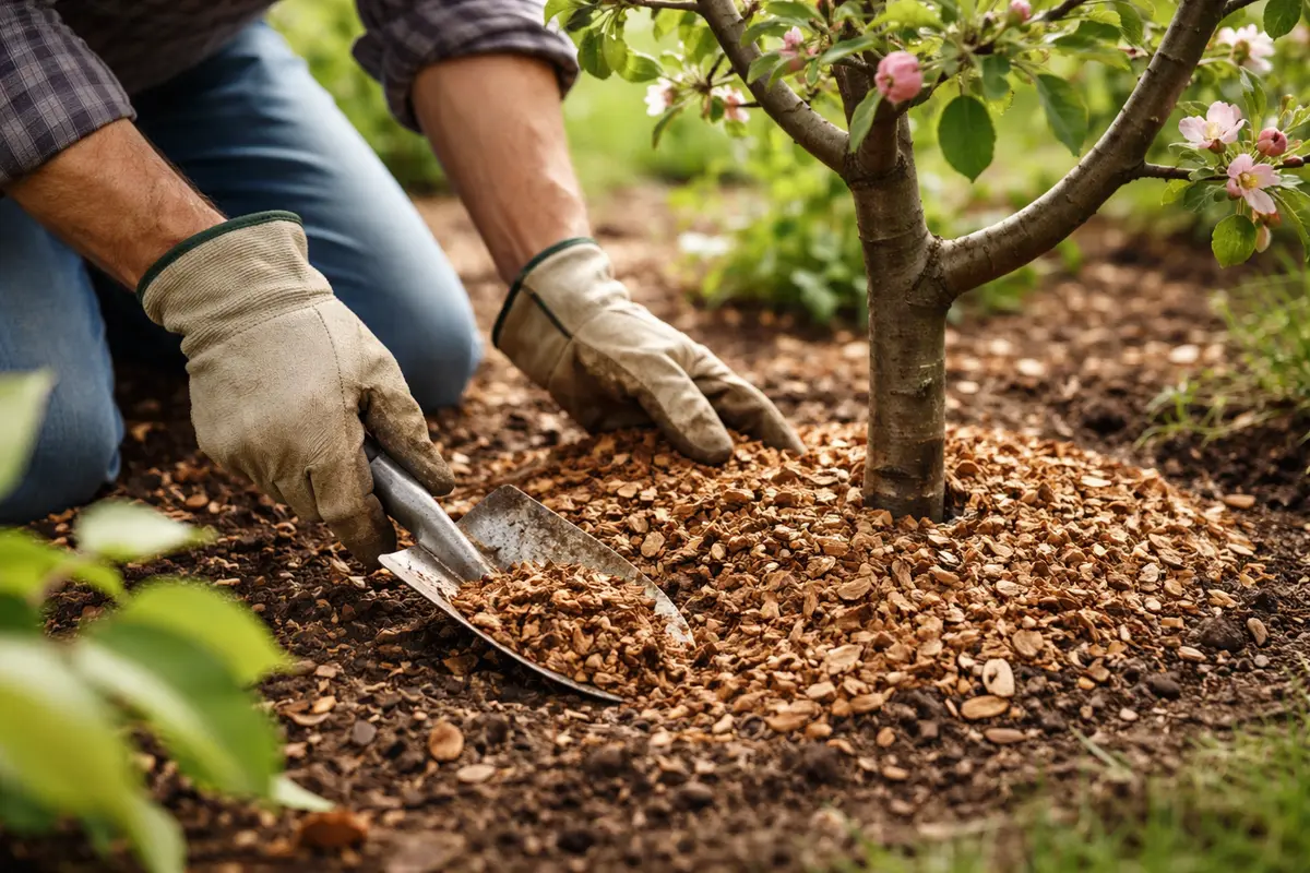 how to stop pests on apple mulch around base to deter pests