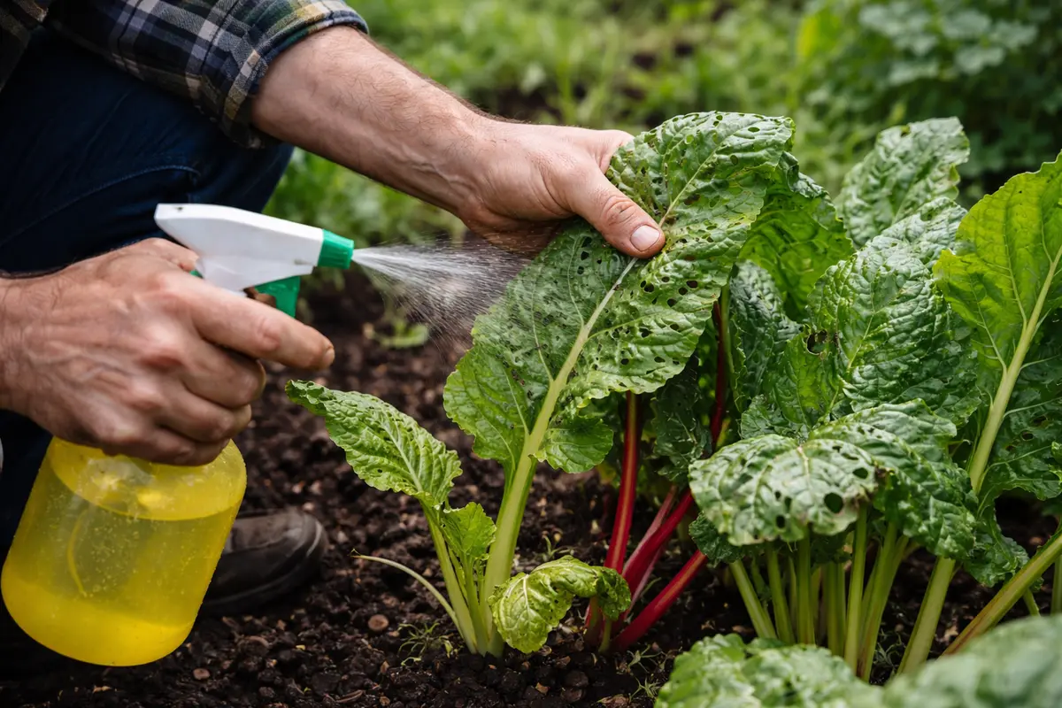 how to stop pests on chard treat chard leaves affected by pests