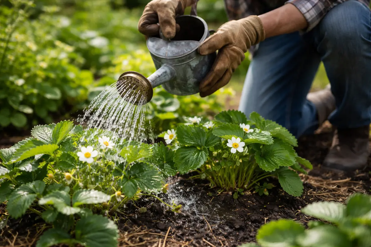 how to stop pests on strawberries water strawberries to revive dwindling blooms