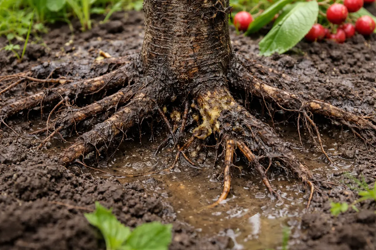 how to stop root rot in with unhealthy roots showing in soil