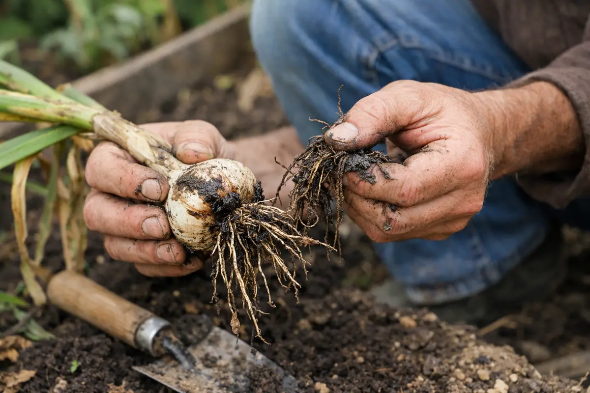 how to stop root rot inspect garlic for signs of root rot