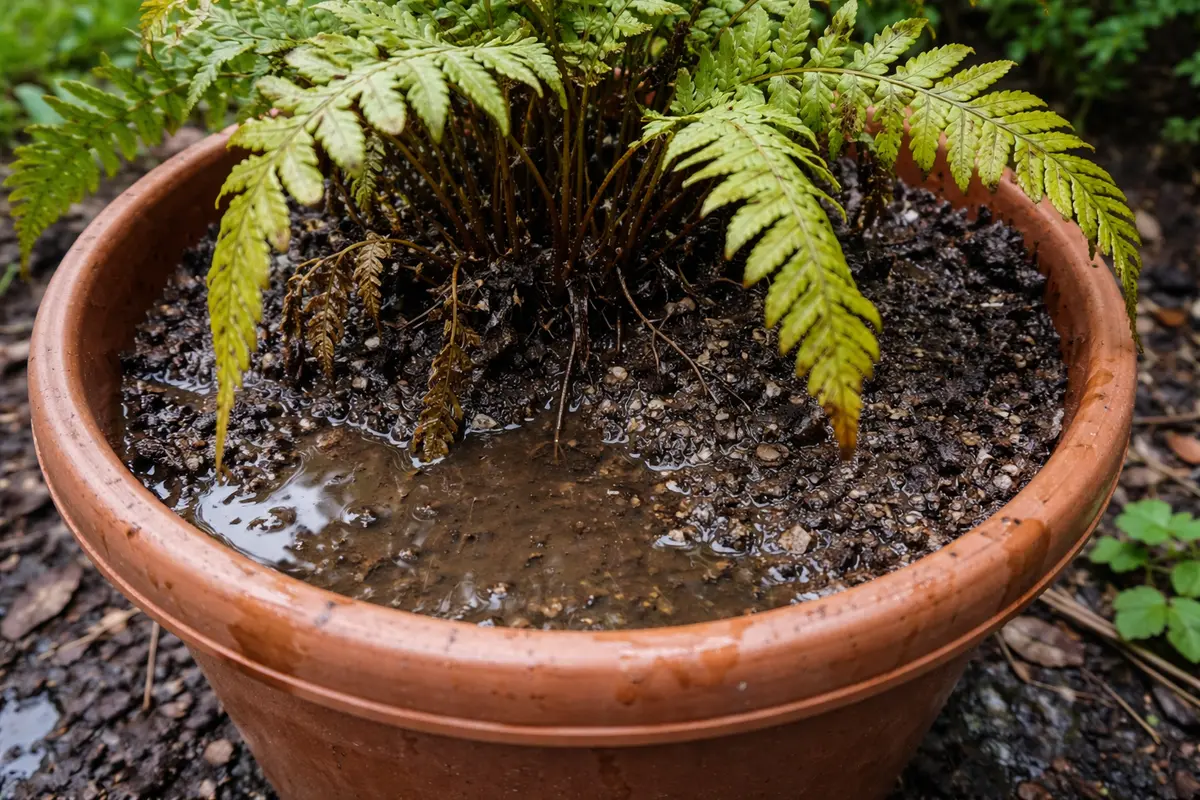how to stop root rot in with wet soil around the base