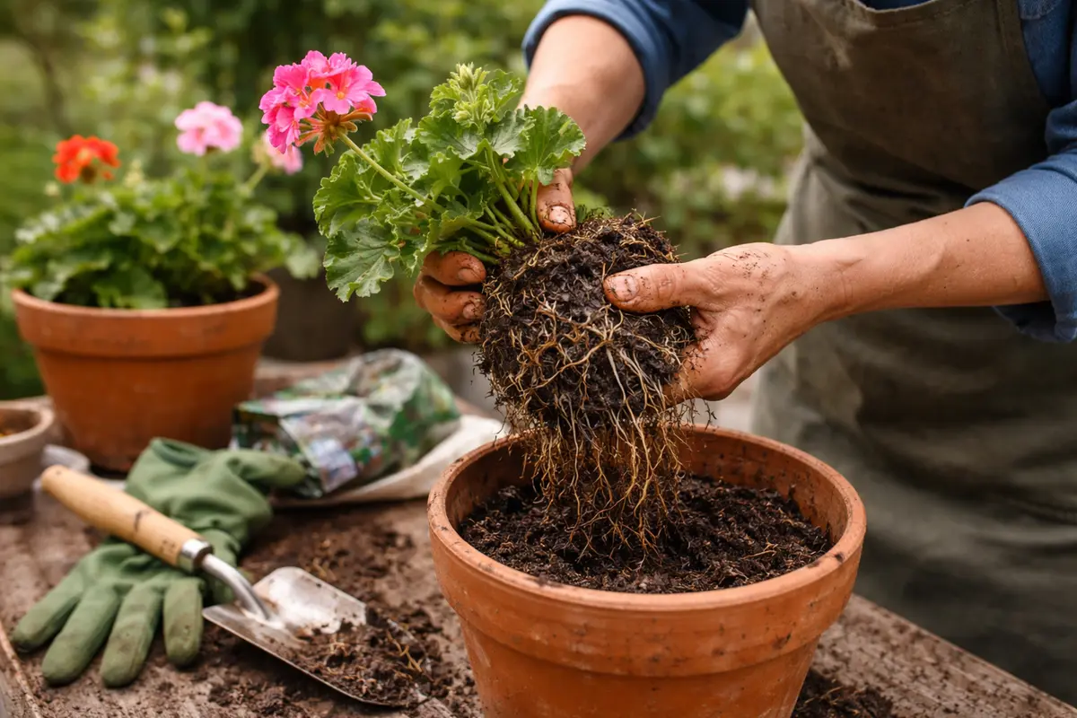 how to stop root rot in potted avoid overwatering geraniums in future