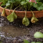 how to stop root rot in with wet soil around the base