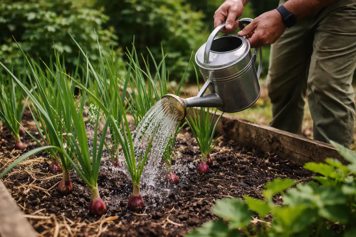 how to stop root rot in water shallots sparingly in humid conditions