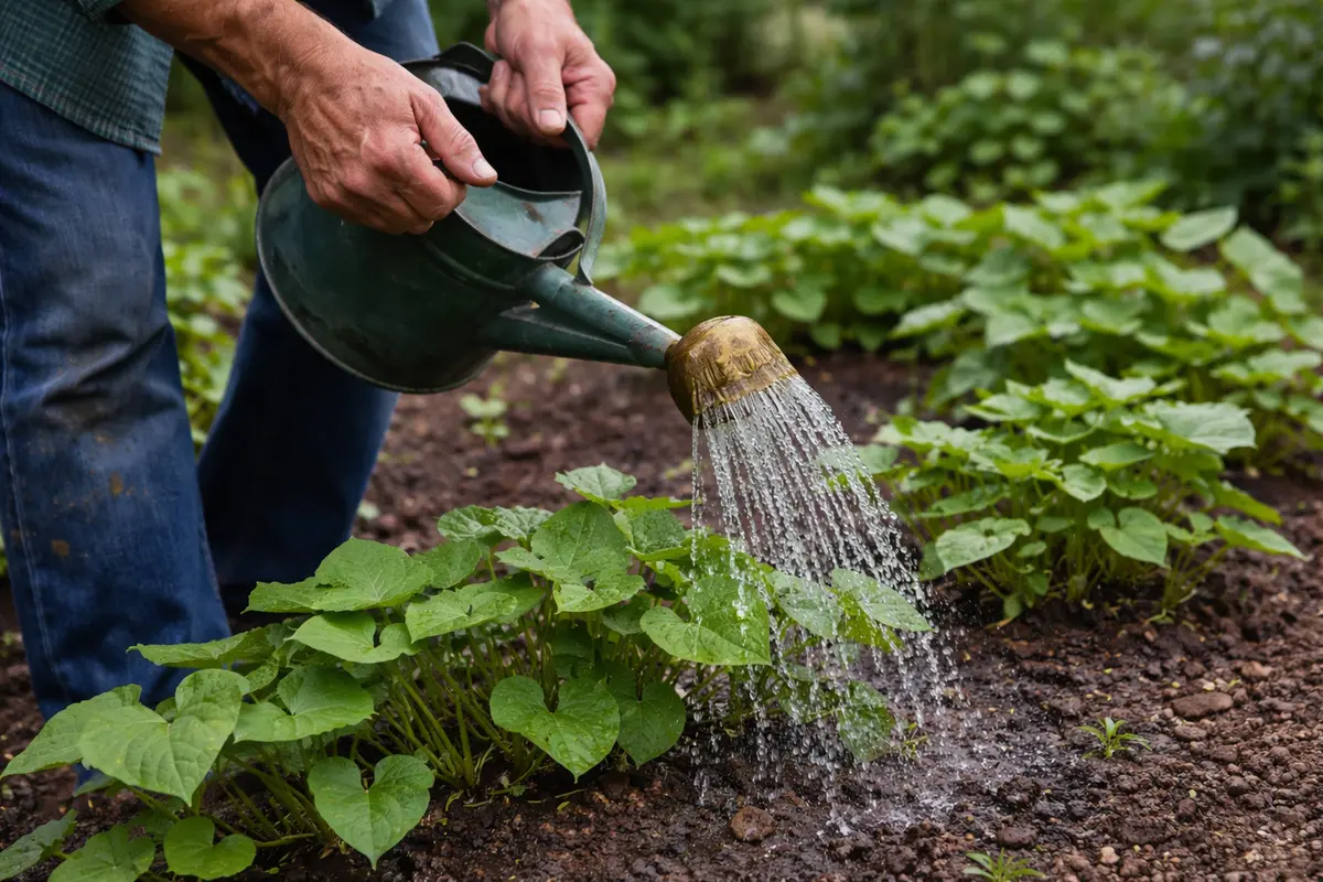 how to stop root rot water sweet potatoes sparingly after heavy rain