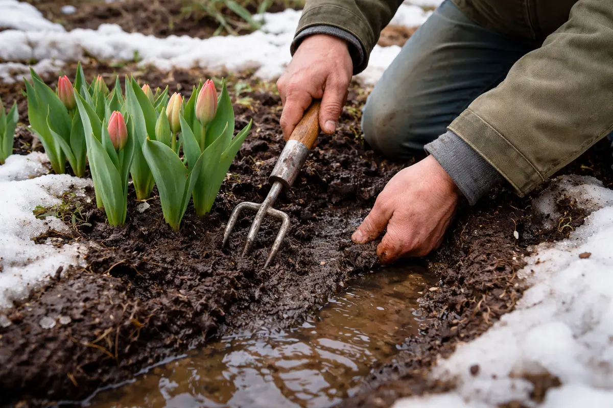how to stop root rot in tulips ensure proper drainage during thaw