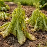 how to stop wilted lettuce from with weak seedlings in garden soil