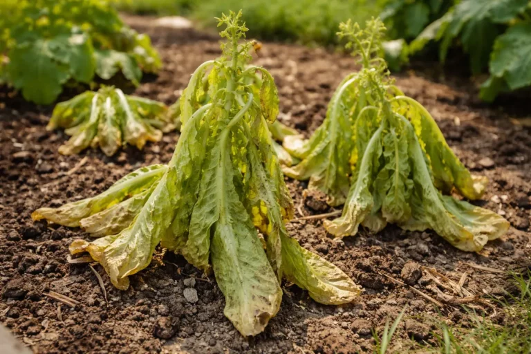 how to stop wilted lettuce from with weak seedlings in garden soil