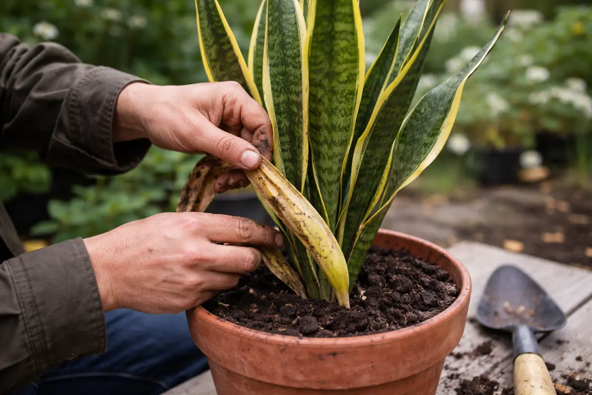 how to stop wilting in indoor remove wilting leaves from snake plant