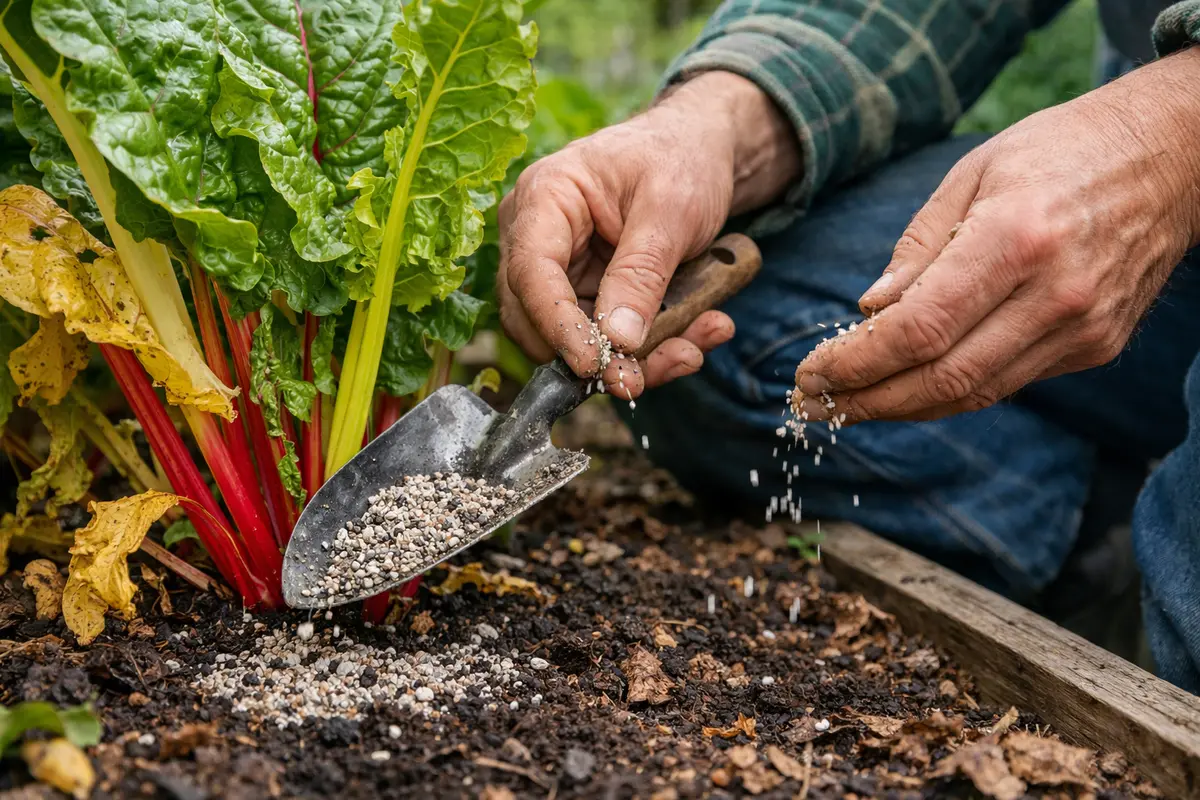 how to stop yellowing leaves on nourish chard to revive leaf color