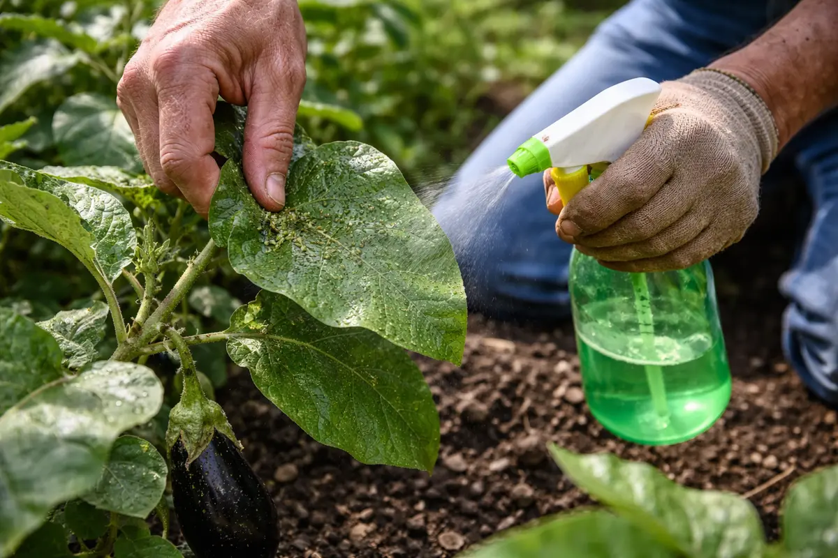 how to treat aphids on eggplant spray eggplant leaves to eliminate aphids