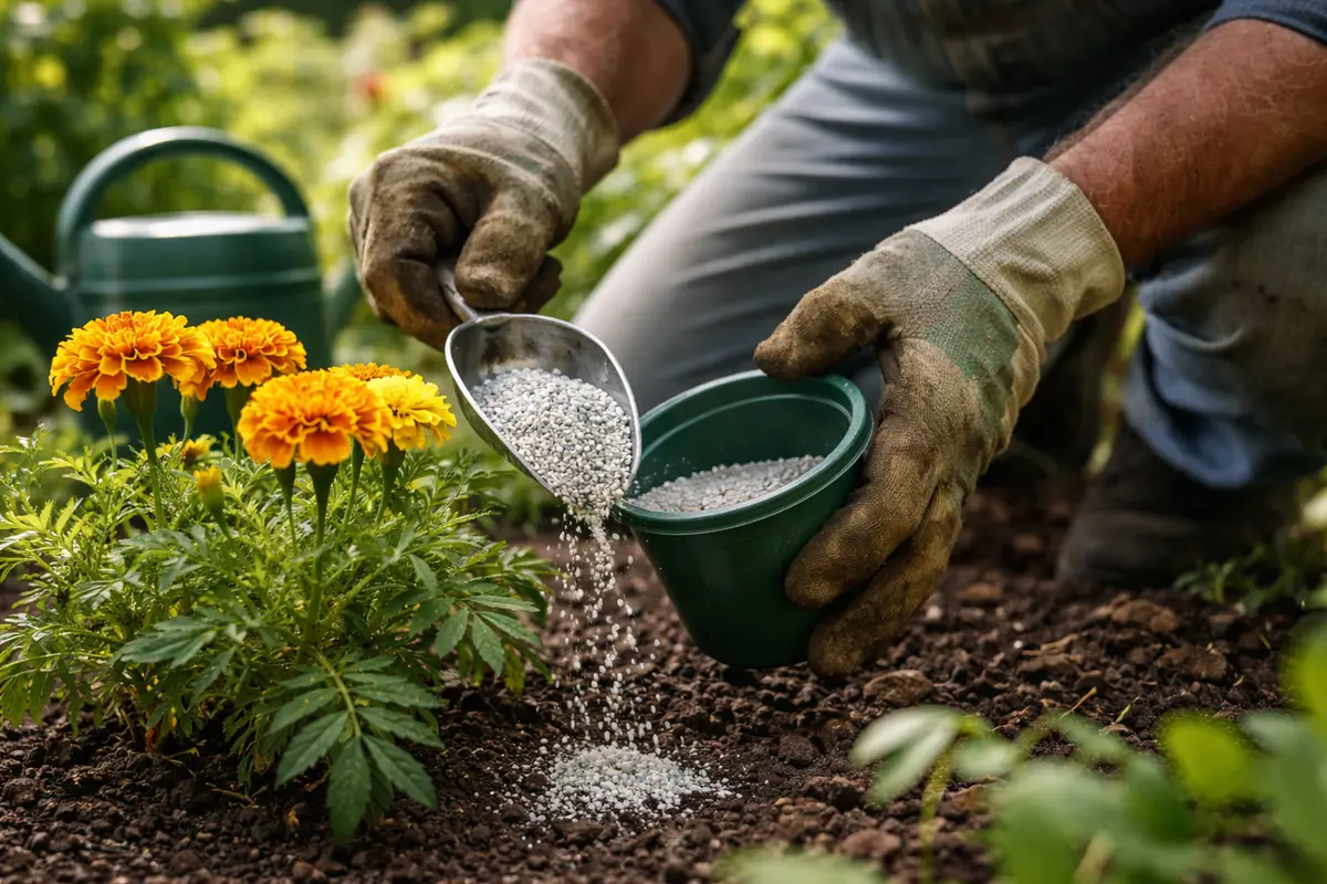 how to treat aphids on fertilize marigolds to promote growth after infestation