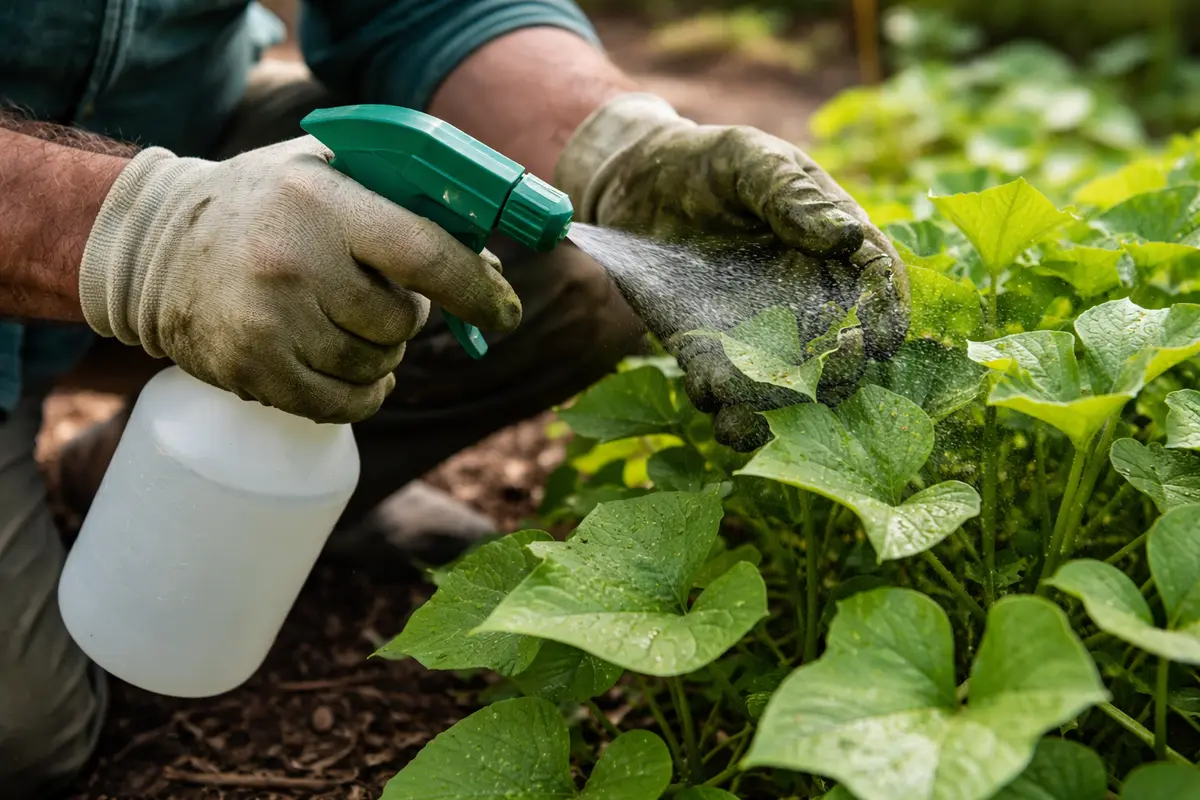 how to treat aphids on spray sweet potato vines with insecticidal soap